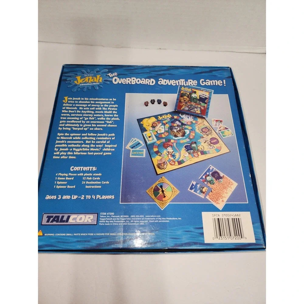 100% Complete‎ Jonah: The Overboard Adventure Game! board game 2002 Veggietales